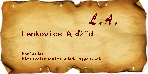 Lenkovics Ajád névjegykártya